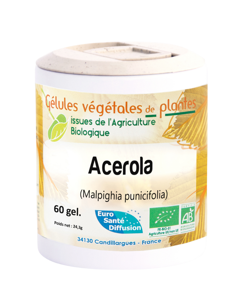 Acerola - Gélules végétales de plantes certifiées BIO